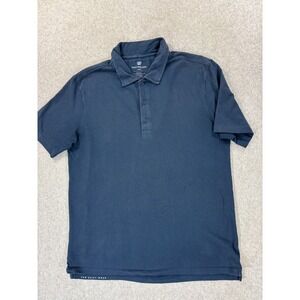 Mack Weldon 100% Cotton Classic Solid S/S‎ Polo Shirt (Men's Large) Blue